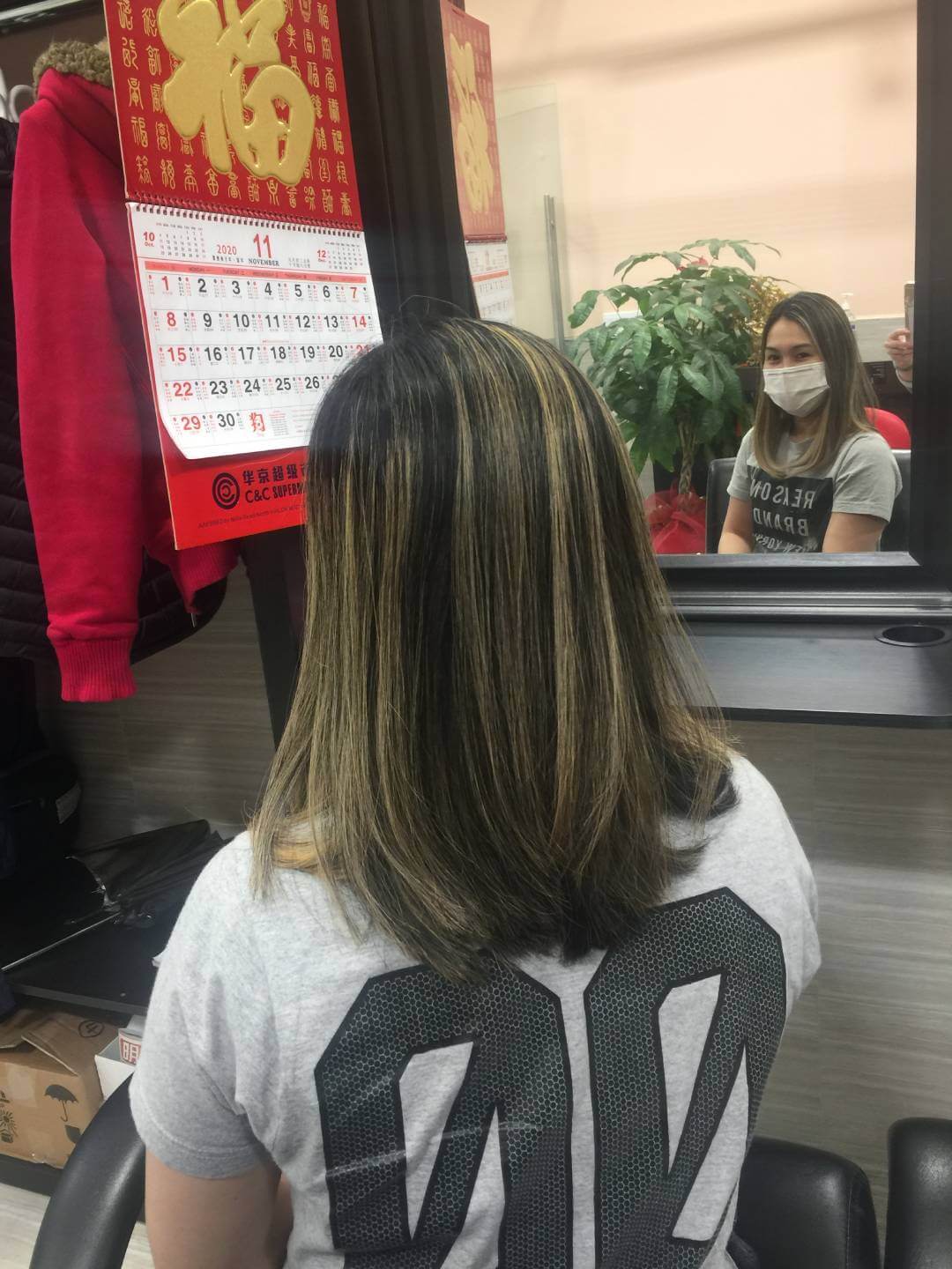 asian women hair highlights